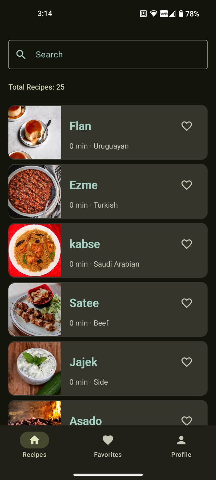 Recipe Vault App Screen Preview